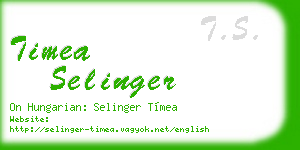 timea selinger business card