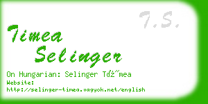 timea selinger business card